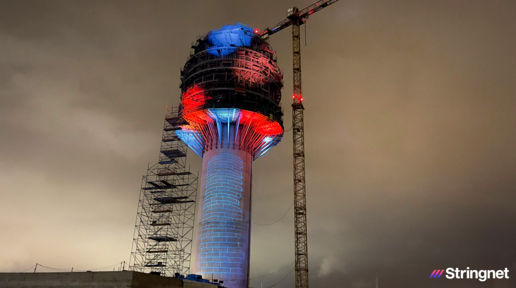 Video mapping: Inauguraci&oacute;n de la Nueva Torre de Control del Jorge Ch&aacute;vez