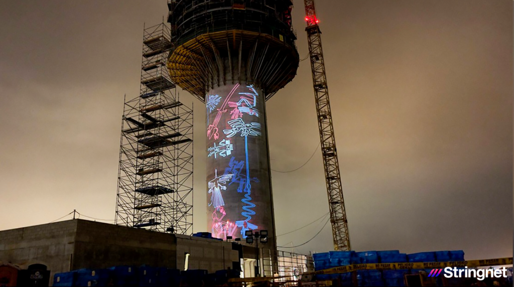 Video mapping: Inauguraci&oacute;n de la Nueva Torre de Control del Jorge Ch&aacute;vez