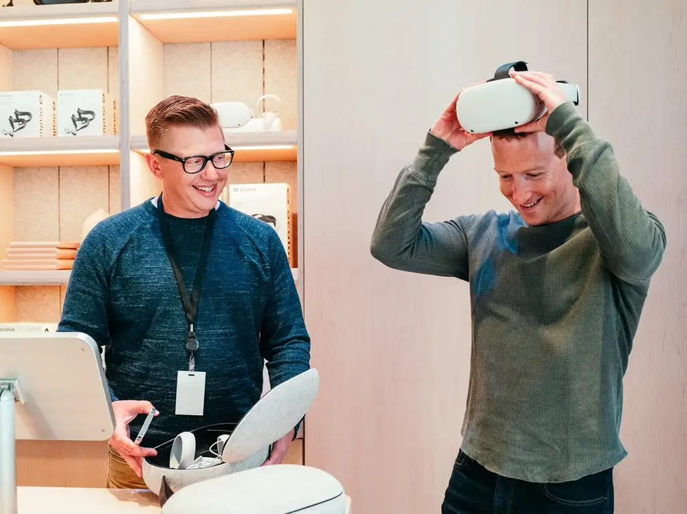Mark Zukerberg visita la Meta Store
